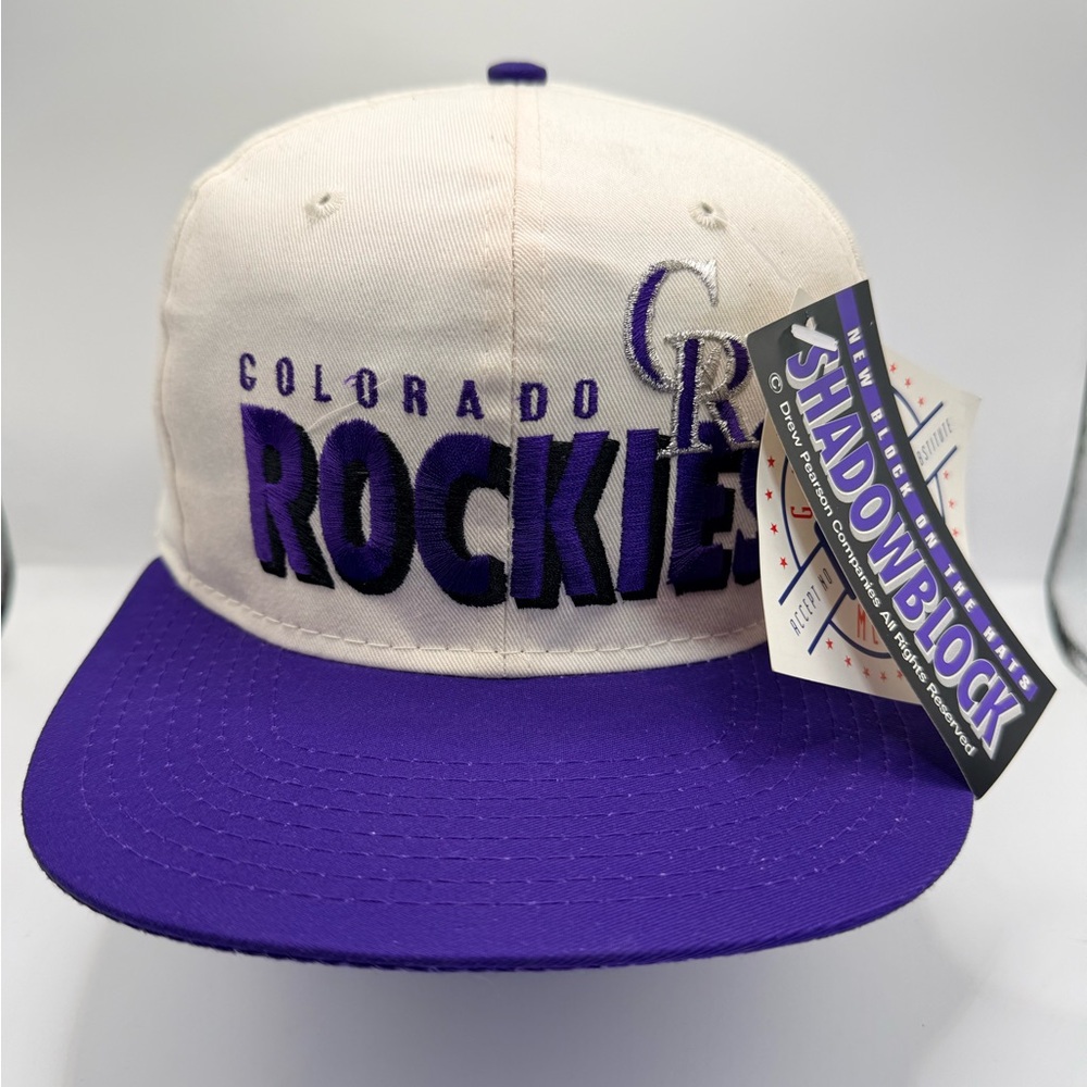 Vintage Colorado Rockies MLB Drew Pearson 1990s Two Tone Cap / Hat - NWT